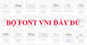 Bộ 308 font chữ VNI thiết kế đồ họa quảng cáo