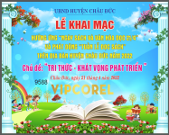 Backdrop lễ khai mạc ngày sách và văn hóa đọc vector