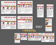Biển cảnh báo an toàn lao động 2024 file corel