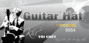 Banner Guitar Hát khi tôi chết hãy chôn tôi với cây đàn