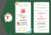 Mẫu thiệp mời đám cưới 2024 #8 file corel