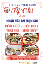 Biển dịch vụ tiệc cưới Tí Chi - nhận nấu ăn trọn gói