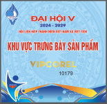 Bảng biển khu vực trưng bày sản phẩm đại hội