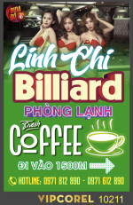Biển vẫy Billiard phòng lạnh Linh Chi fresh Coffee