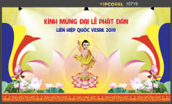 Backdrop kính mừng đại lễ phật đản 2024 vector #9