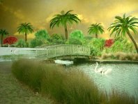 Tranh dán tường 3D phong cảnh hữu tình #134