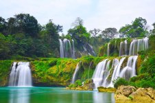 Tranh dán tường 3D phong cảnh thác nước đẹp #11