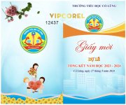 Giấy mời dự lễ tổng kết năm học 2024 vector