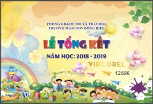 Market Lễ Tổng Kết trường mầm non Đông Hiếu vector