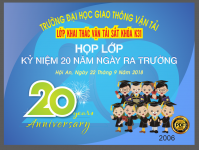 Market họp lớp kỷ niệm 20 năm trường ĐH giao thông vận tải