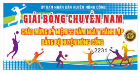 Market Giải bóng chuyền nam kỷ niệm ngày thành lập đảng bộ