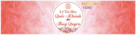 Tem dán chai nước suối Lễ thành hôn #2 file corel