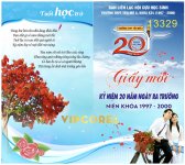 Giấy mời 20 năm ngày ra trường THPT Yên Mô 2