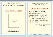 Thẻ an toàn lao động file corel