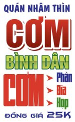 Biển Quảng cáo quán cơm bình dân file corel