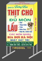 Biển vẫy quảng cáo Quán Lá Tưởng Kua - Thịt chó