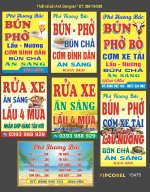 Biển vẫy quảng cáo Ăn sáng - bún phở - rửa xe