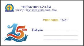 Phong bì trường THCS Tân Lâm - hội cựu học sinh