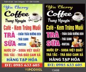 Biển vẫy quảng cáo Yến Cherry - đồ uống coffee