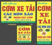 Biển quảng cáo Cơm Xe Tải Thu Hương file corel