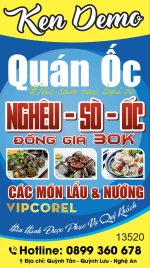 Biển vẫy quảng cáo Quán Ốc - Đặc sản các loại ốc