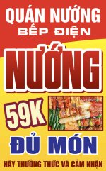 Biển vẫy quảng cáo Quán Nướng bếp điện file corel