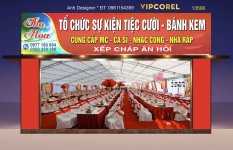 Biển QC Tổ chức sự kiện tiệc cưới - bánh kem