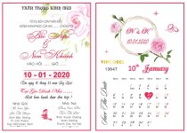 Mẫu thiệp cưới Bảo Ngọc Và Nam Khánh file vector