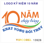Logo kỷ niệm 10 năm cháy bỏng - khát vọng đổi thay