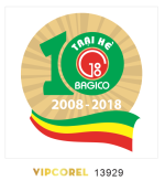 Vector logo in áo kỷ niệm 10 năm trại hè BAGICO
