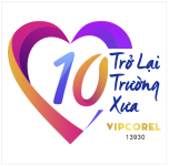 Vector logo kỷ niệm 10 năm trở lại trường xưa