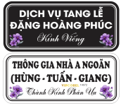 Biển tên cắm lẵng hoa kính viếng file corel