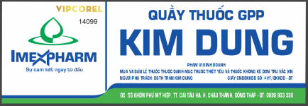 Biển QC Quầy thuốc GPP Kim Dung file corel