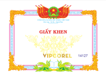 Mẫu giấy khen a4 trong trường học file corel
