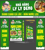 Biển bảng quảng cáo nhà hàng Ly Ly file corel