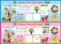 File corel Bảng tin lớp học - trang trí lớp tiểu học