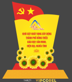 Biểu tượng cổ động chào mừng Thành Phố file corel