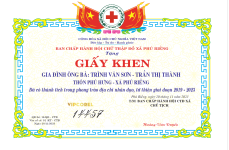 Giấy khen Ban chấp hành hội chữ thập đỏ file corel