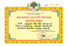 Bằng khen mừng thọ mẫu mới 2025 hội người cao tuổi