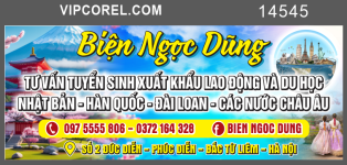 Bảng biển tư vấn tuyển sinh xuất khẩu lao động và du học