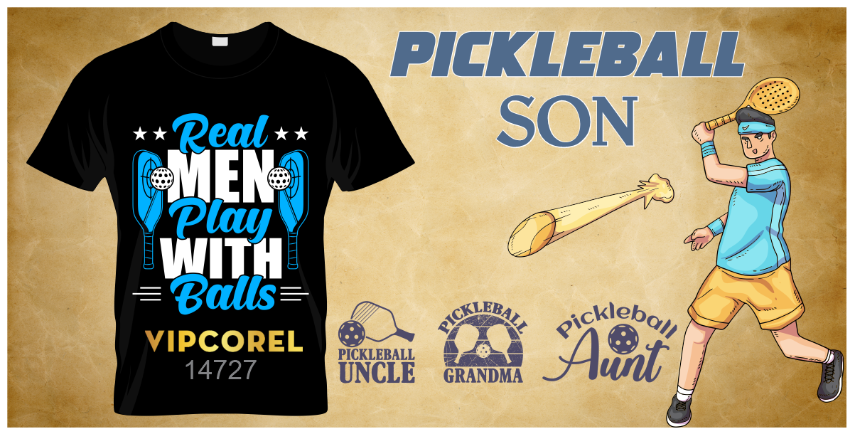 Phông nền sân Pickleball thi đấu giải file corel #7
