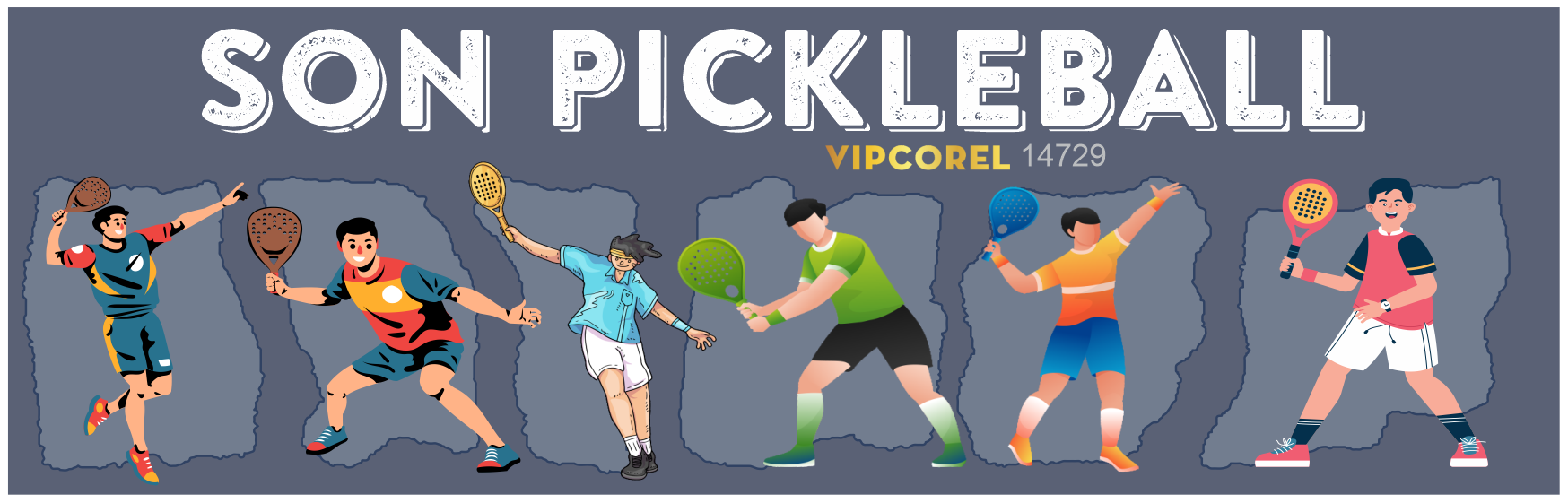Phông nền sân Pickleball thi đấu giải file corel #9