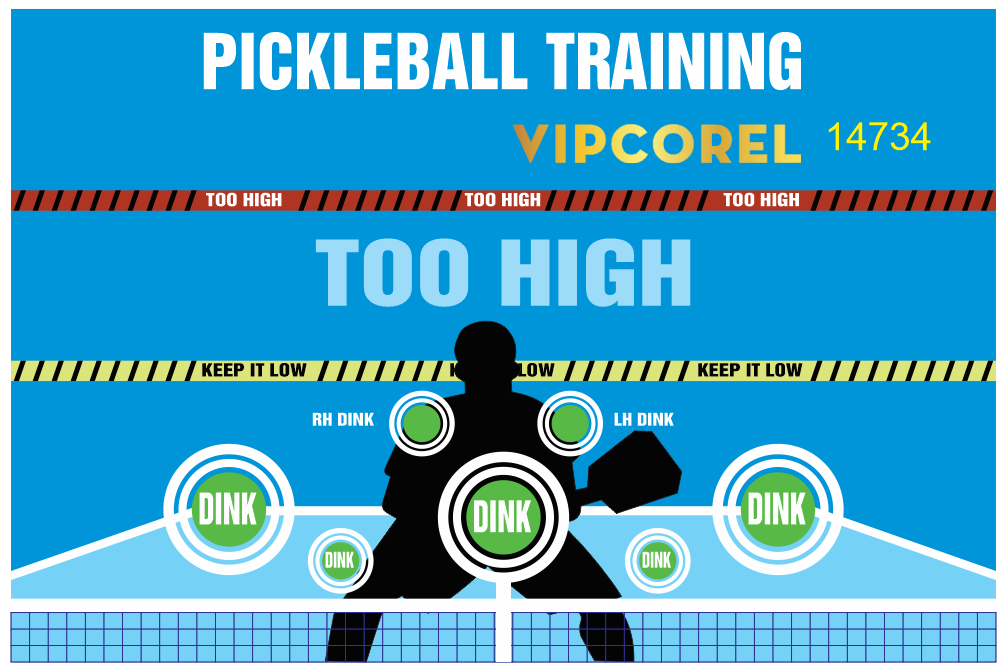 Phông nền sân Pickleball thi đấu giải file corel #13