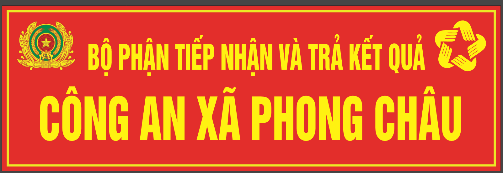 Bảng bộ phận tiếp nhân và trả kết quả file corel