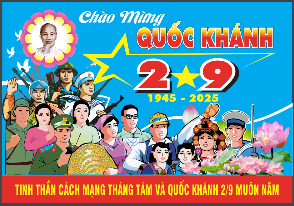 Mẫu pano chào mừng Quốc Khánh 2-9 2025