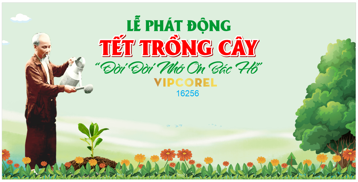 Market Lễ Phát Động Tết trồng cây 2025 file corel