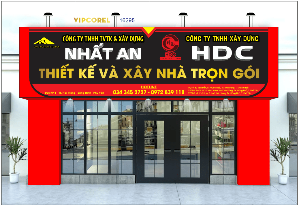 Biển QC thiết kế và xây nhà trọn gói Nhất An