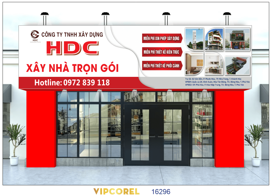 Biển quảng cáo Xây nhà trọn gói #2 file corel