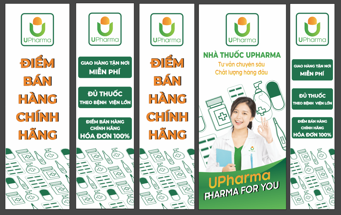 Biển quảng cáo Nhà Thuốc Upharma file corel