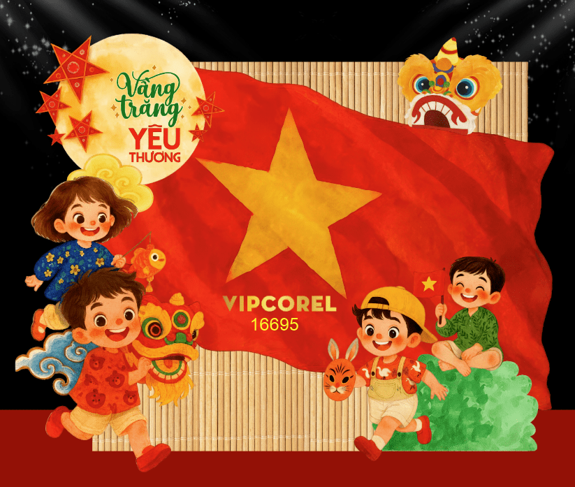 Mẫu tiểu cảnh trang trí trung thu 2025 #6 vector